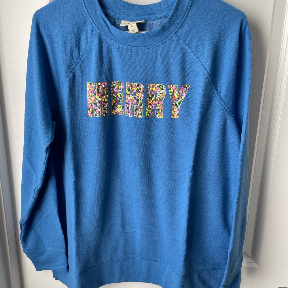 Merry Blue Sweatshirt- NWT